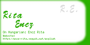 rita encz business card